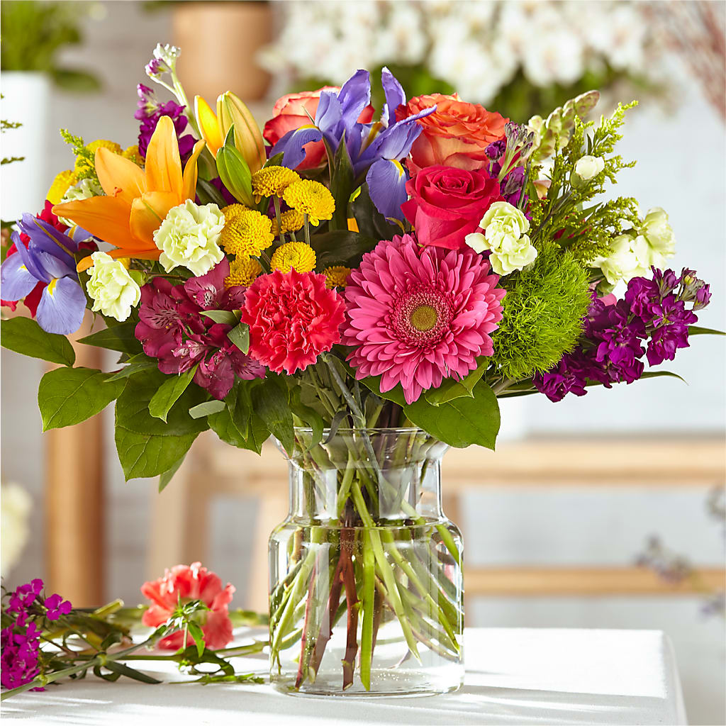Bold & Bright – A Florist Original – PAULINE'S BLOOMERS, Brunswick ME