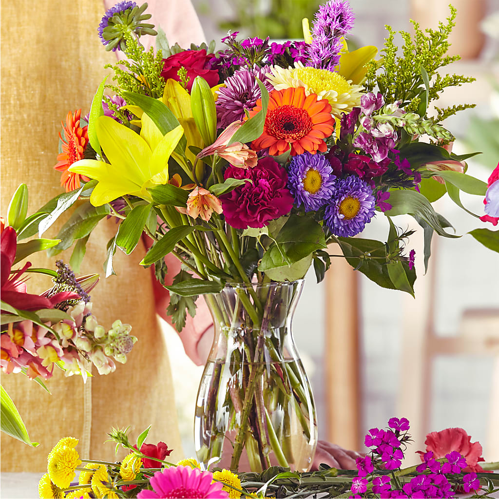 Bold & Bright – A Florist Original – PAULINE'S BLOOMERS, Brunswick ME