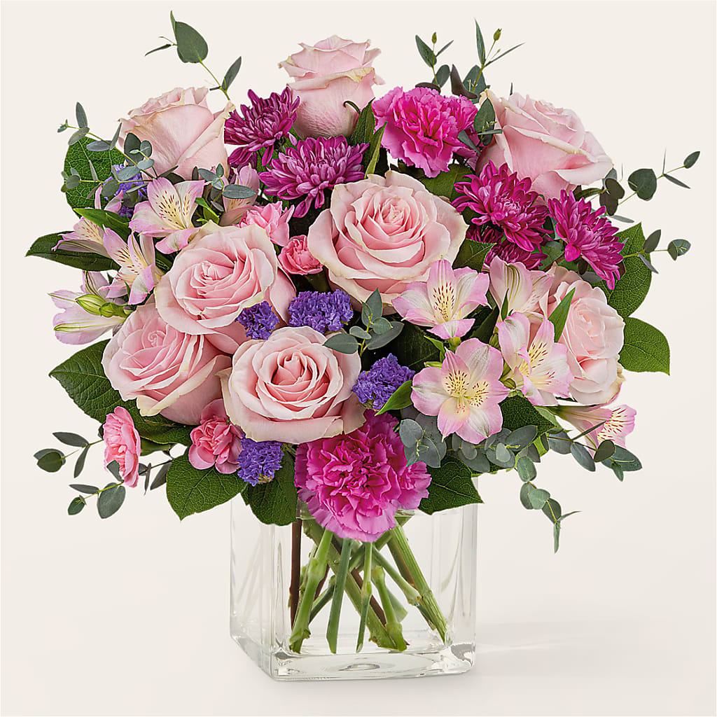 Rosy Radiance Bouquet – PAULINE'S BLOOMERS, Brunswick ME