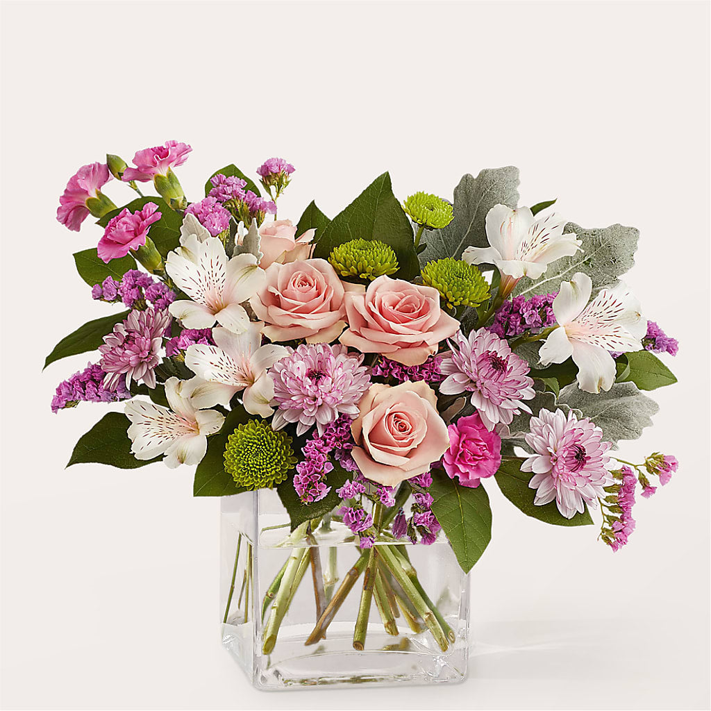 Pink Suede Bouquet – PAULINE'S BLOOMERS, Brunswick ME