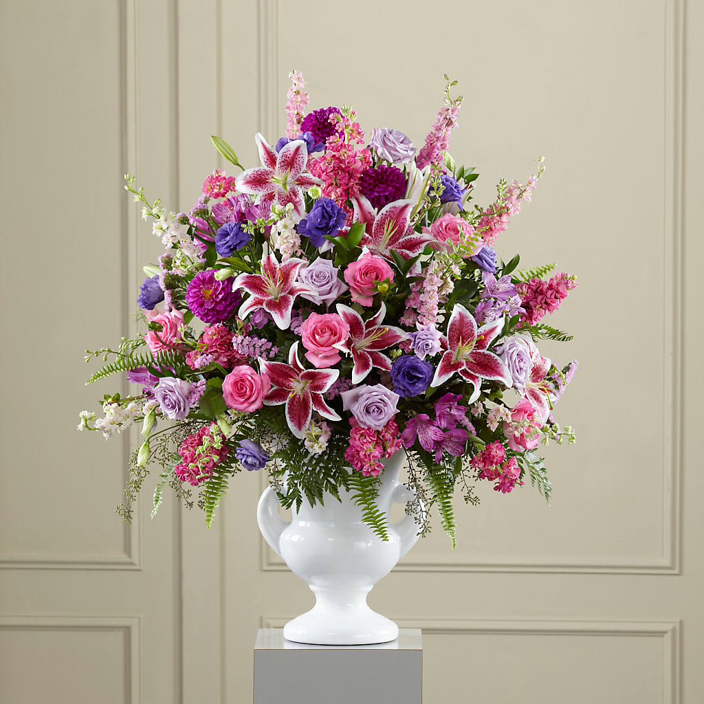 Peaceful Tribute Arrangement – PAULINE'S BLOOMERS, Brunswick ME
