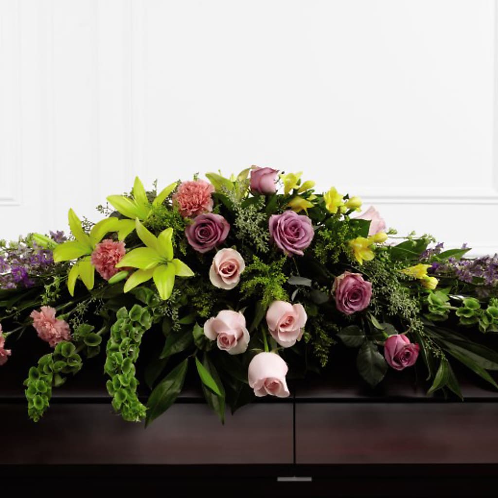 Forever Beloved Casket Spray – PAULINE'S BLOOMERS, Brunswick ME