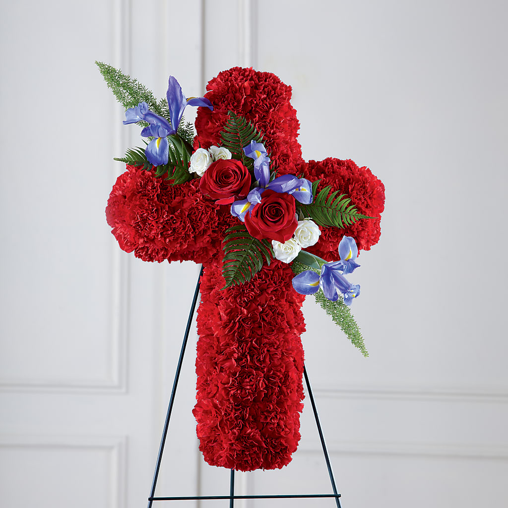 Faithful Hero Floral Cross – PAULINE'S BLOOMERS, Brunswick ME