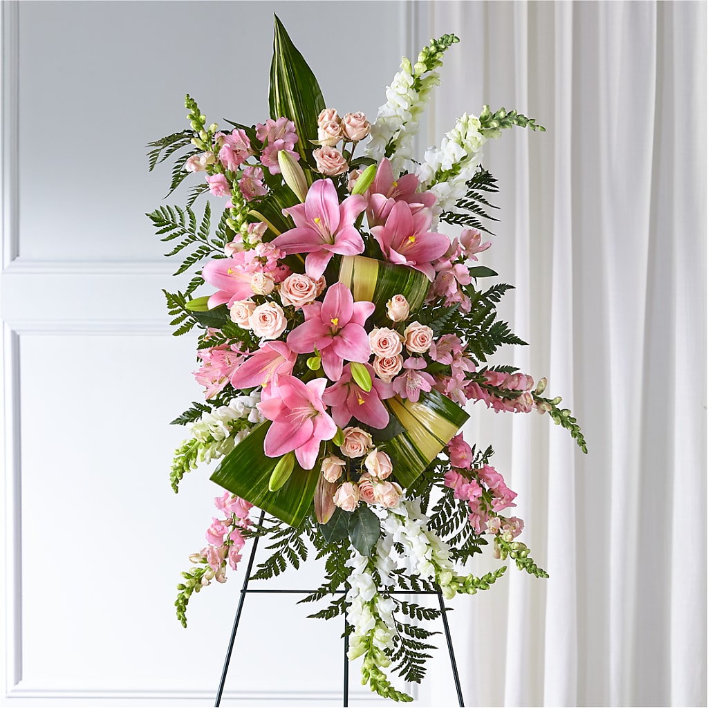 Elegant Embrace Standing Spray – PAULINE'S BLOOMERS, Brunswick ME