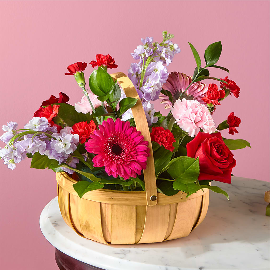 Pink Picnic Basket – PAULINE'S BLOOMERS, Brunswick ME