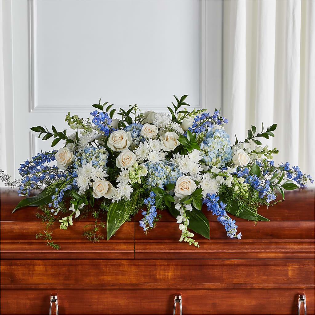 Timeless Essence Casket Spray – PAULINE'S BLOOMERS, Brunswick ME