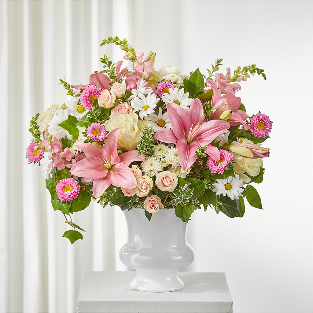 Empathetic Blooms Urn Arrangement – PAULINE'S BLOOMERS, Brunswick ME