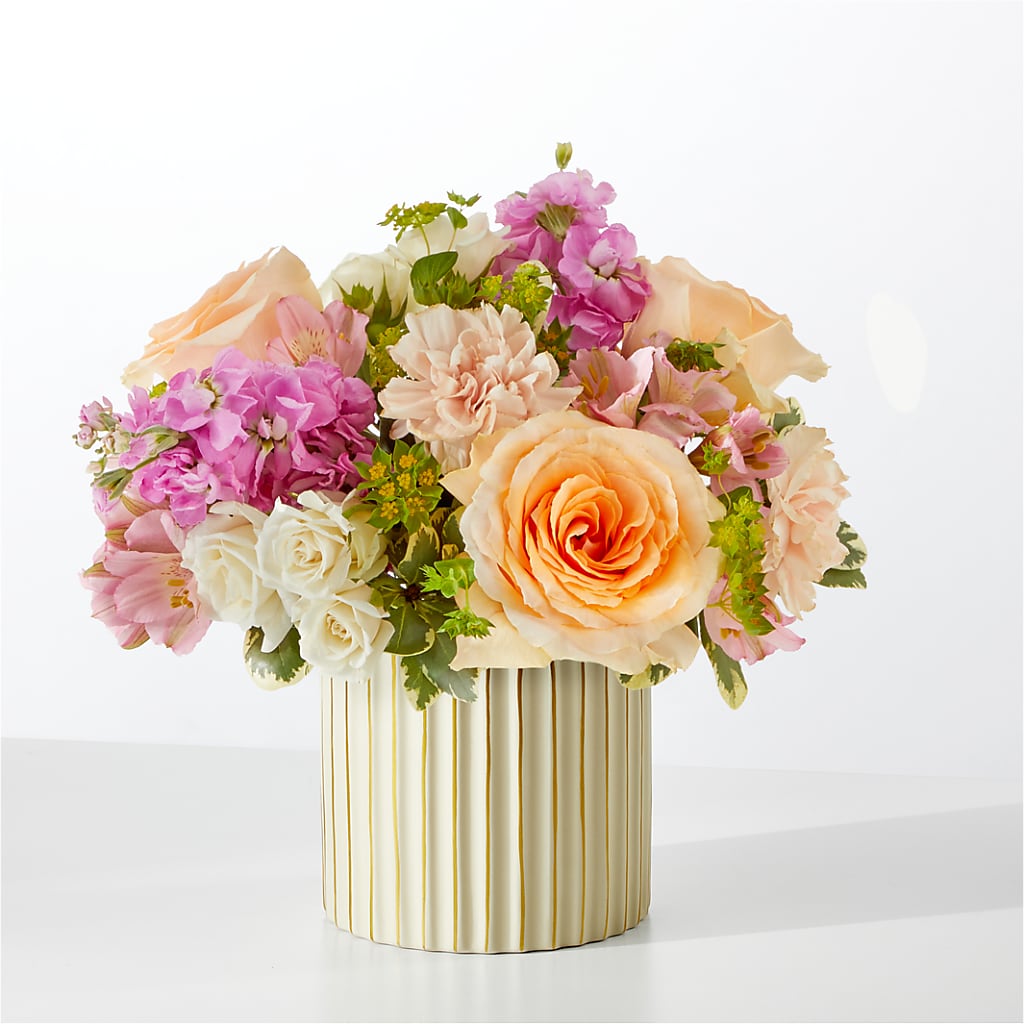Paradise Bouquet with Ivory Vase – PAULINE'S BLOOMERS, Brunswick ME