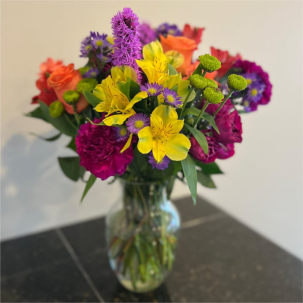 Bold & Bright – A Florist Original – PAULINE'S BLOOMERS, Brunswick ME