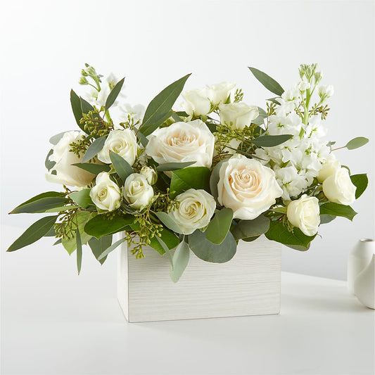 Fresh Linen Box Bouquet – PAULINE'S BLOOMERS, Brunswick ME