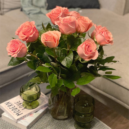 Long Stem Pink Rose Bouquet – PAULINE'S BLOOMERS, Brunswick ME