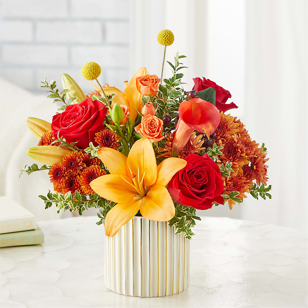 Scarlet Skies Bouquet – PAULINE'S BLOOMERS, Brunswick ME