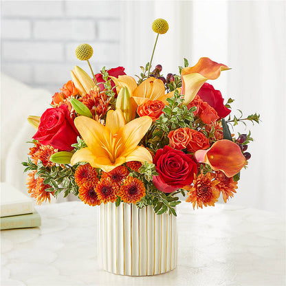 Scarlet Skies Bouquet – PAULINE'S BLOOMERS, Brunswick ME