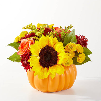 Golden Gourd Pumpkin Bouquet – PAULINE'S BLOOMERS, Brunswick ME