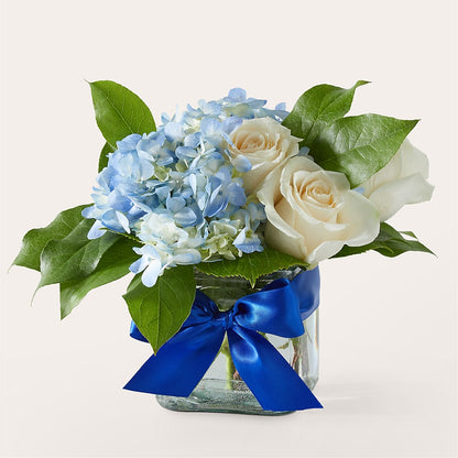 Sky Blue Delight Bouquet – PAULINE'S BLOOMERS, Brunswick ME