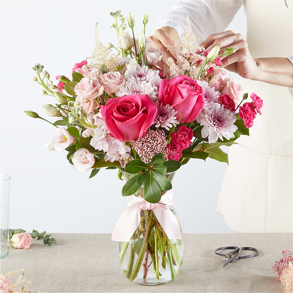 Pink Ribbon - A Florist Original – PAULINE'S BLOOMERS, Brunswick ME