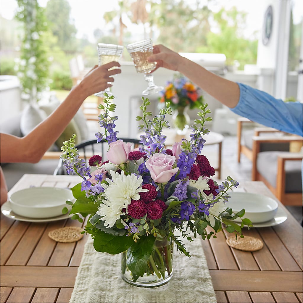 Violet Frost Bouquet – PAULINE'S BLOOMERS, Brunswick ME