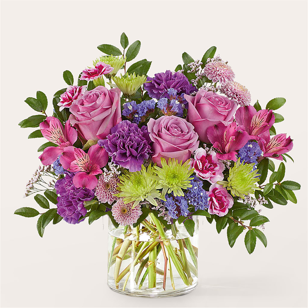 Glass Half Full Bouquet – PAULINE'S BLOOMERS, Brunswick ME