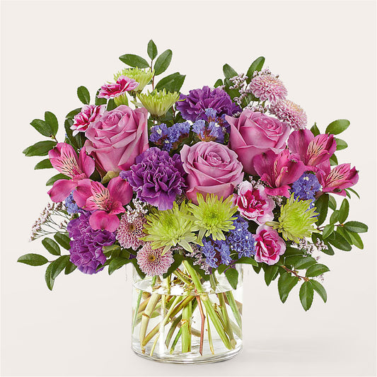 Glass Half Full Bouquet – PAULINE'S BLOOMERS, Brunswick ME