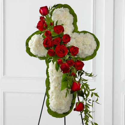 Floral Cross Easel – PAULINE'S BLOOMERS, Brunswick ME