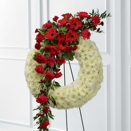 Graceful Tribute Wreath – PAULINE'S BLOOMERS, Brunswick ME