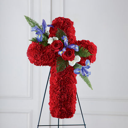 Faithful Hero Floral Cross – PAULINE'S BLOOMERS, Brunswick ME