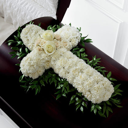 Peaceful Memories Casket Spray (Standard) – PAULINE'S BLOOMERS, Brunswick ME