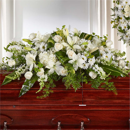 Abundance Casket Spray – PAULINE'S BLOOMERS, Brunswick ME