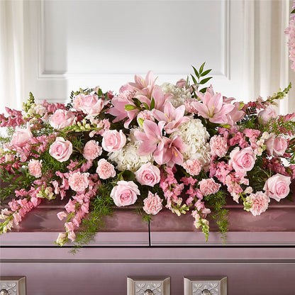 Life & Remembrance Casket Spray – PAULINE'S BLOOMERS, Brunswick ME