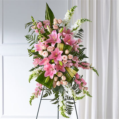 Elegant Embrace Standing Spray – PAULINE'S BLOOMERS, Brunswick ME