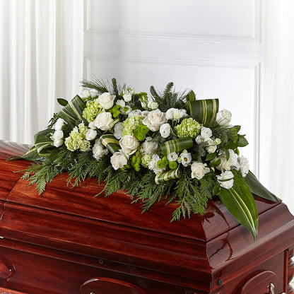 Hopeful Gesture Casket Spray – PAULINE'S BLOOMERS, Brunswick ME