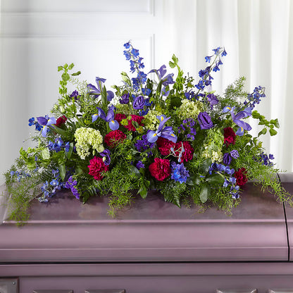 Always Treasured Casket Spray – PAULINE'S BLOOMERS, Brunswick ME