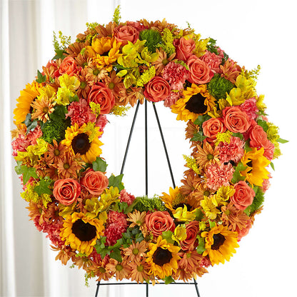 Autumnal Memories Wreath (Standard) – PAULINE'S BLOOMERS, Brunswick ME
