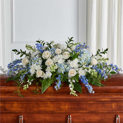 Timeless Essence Casket Spray – PAULINE'S BLOOMERS, Brunswick ME