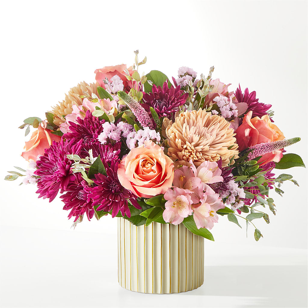 Berry Cobbler Bouquet with Ivory Vase – PAULINE'S BLOOMERS, Brunswick ME