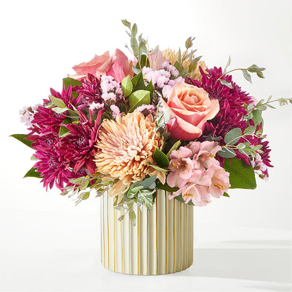 Berry Cobbler Bouquet with Ivory Vase – PAULINE'S BLOOMERS, Brunswick ME