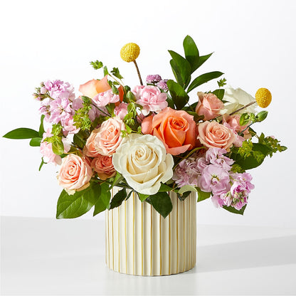 French Market Bouquet with Ivory Vase – PAULINE'S BLOOMERS, Brunswick ME