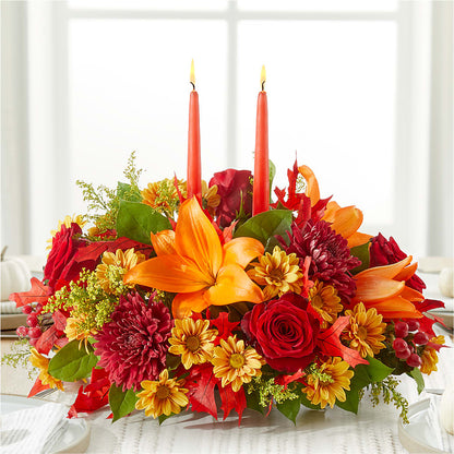 Autumn's Embrace Centerpiece – PAULINE'S BLOOMERS, Brunswick ME