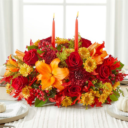 Autumn's Embrace Centerpiece – PAULINE'S BLOOMERS, Brunswick ME