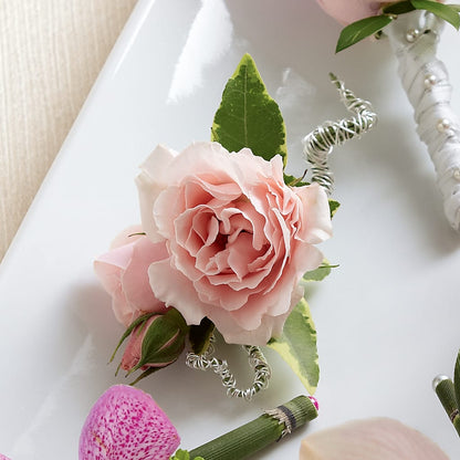Pink Spray Rose Boutonniere – PAULINE'S BLOOMERS, Brunswick ME