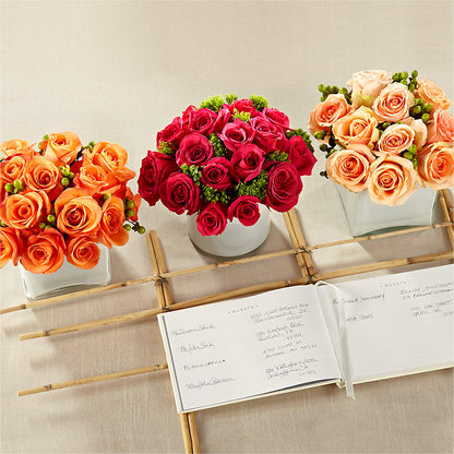 Dawn Rose Centerpiece – PAULINE'S BLOOMERS, Brunswick ME